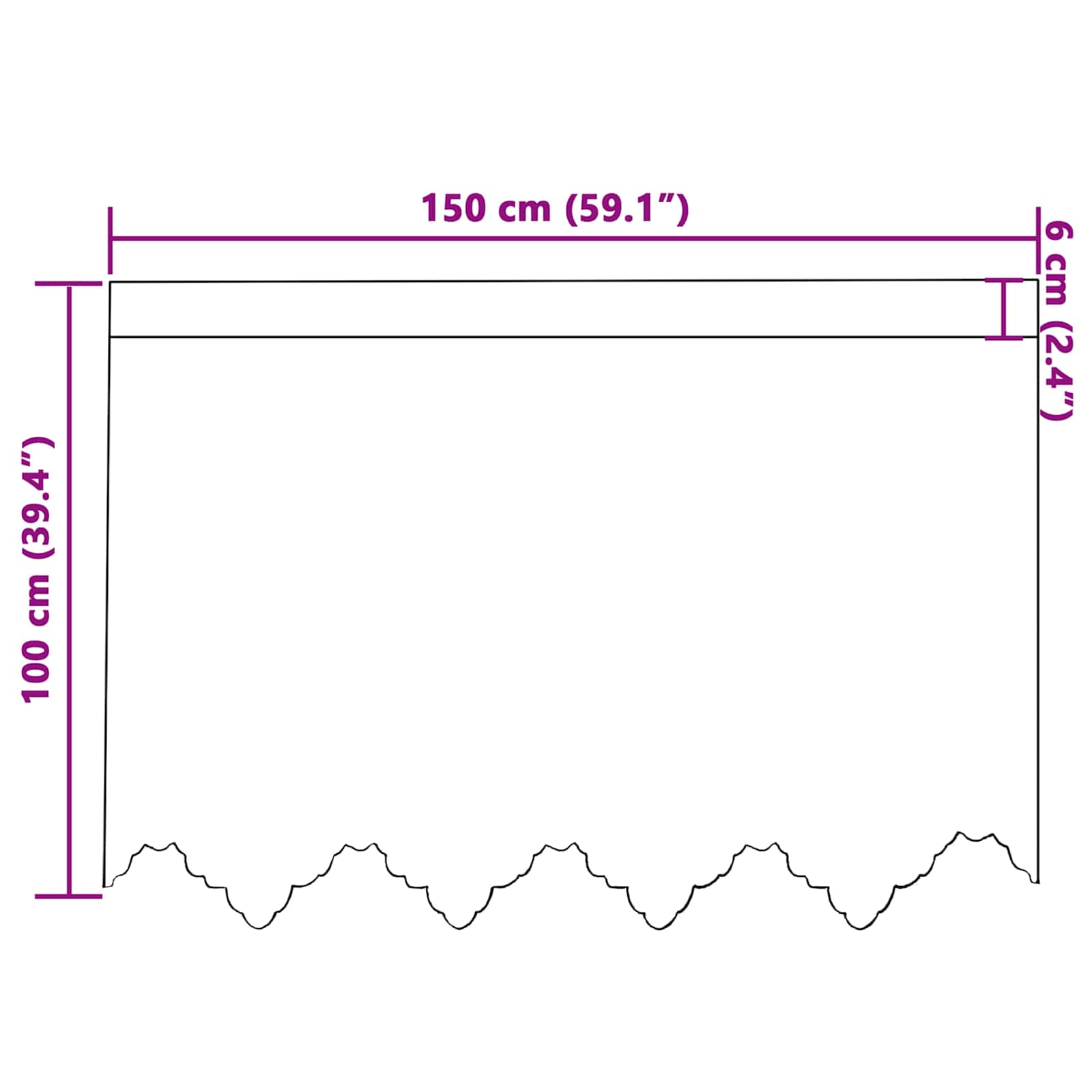 Tenda in Pizzo con tende Bianco 100 x 150 cm Poliestere | homemem39