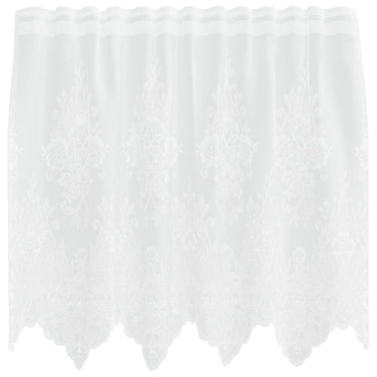 Tenda in Pizzo con tende Bianco 120 x 150 cm Poliestere | homemem39