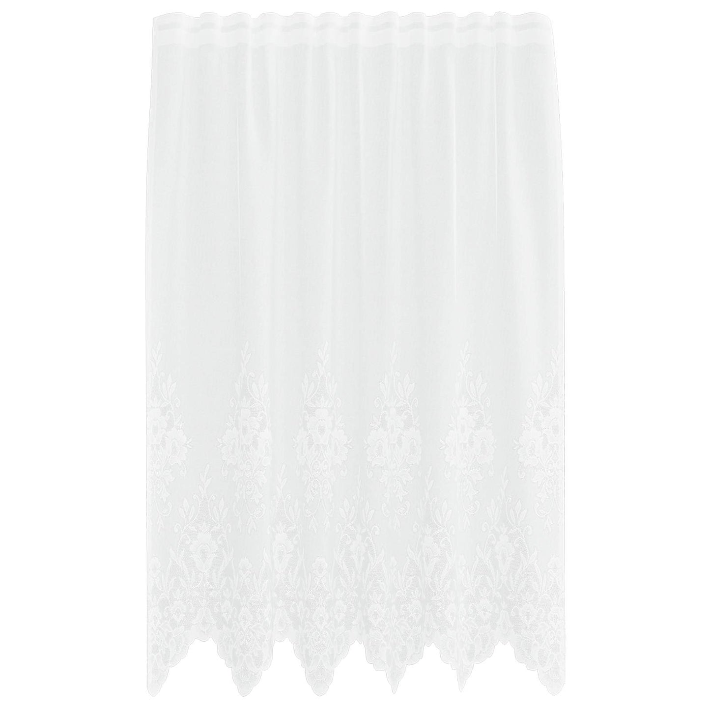 Tenda in Pizzo con tende Bianco 180 x 150 cm Poliestere | homemem39