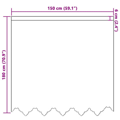 Tenda in Pizzo con tende Bianco 180 x 150 cm Poliestere | homemem39