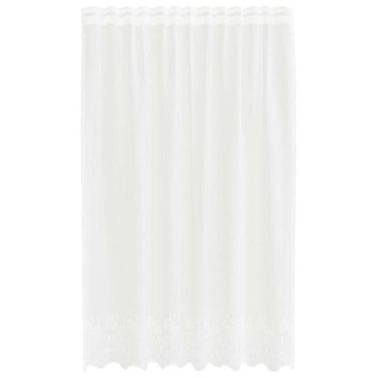 Tenda in Pizzo con tende Floreale Bianco 220x150cm Poliestere