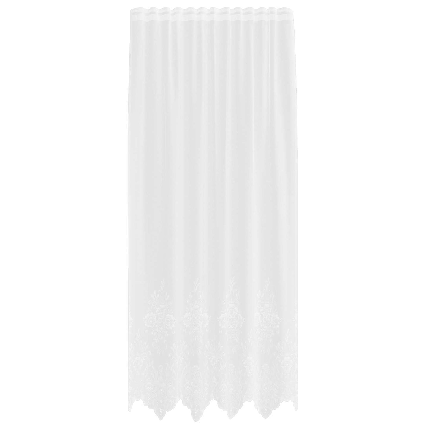 Tenda in Pizzo con tende Floreale Bianco 220x150cm Poliestere | homemem39