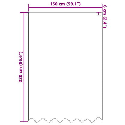 Tenda in Pizzo con tende Floreale Bianco 220x150cm Poliestere | homemem39