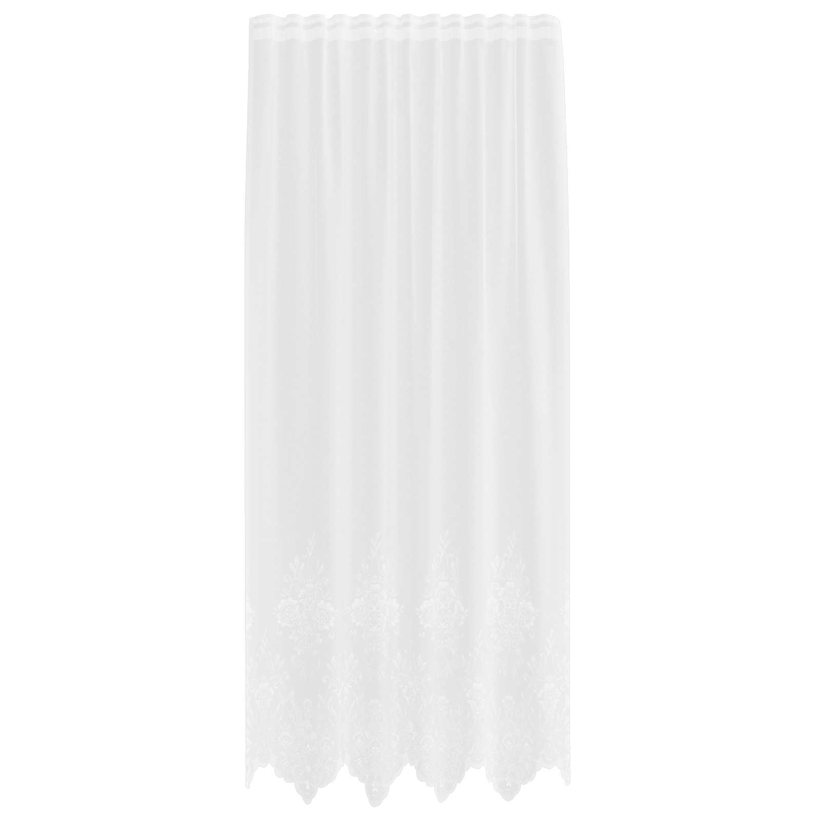 Tenda in Pizzo con tende Floreale Bianco 245x150cm Poliestere | homemem39