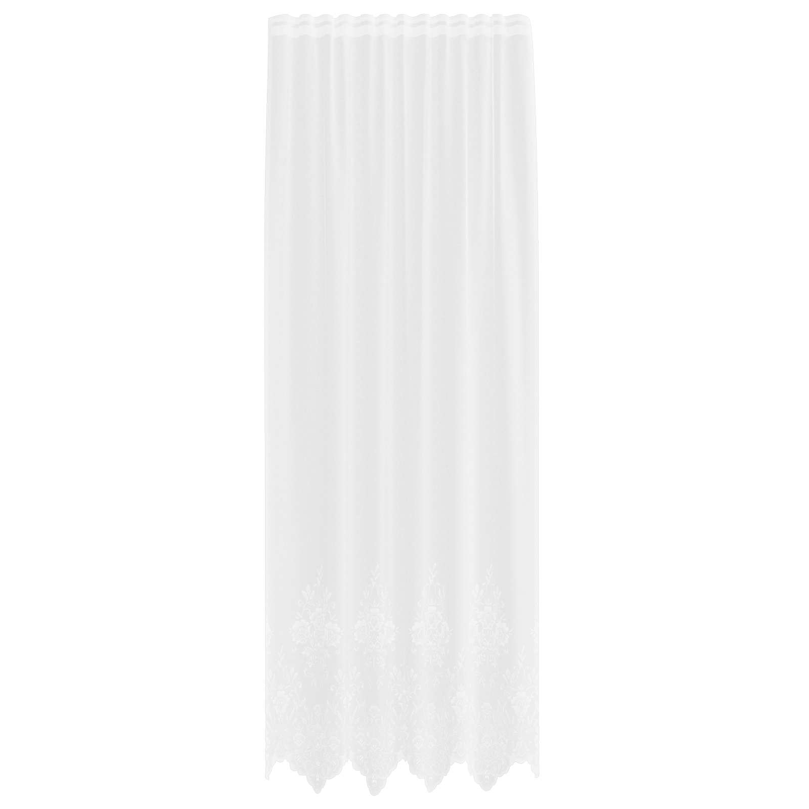 Tenda in Pizzo con tende Bianco 260 x 150 cm Poliestere | homemem39