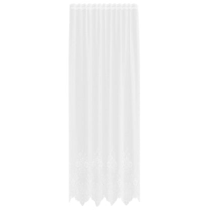 Tenda in Pizzo con tende Bianco 260 x 150 cm Poliestere | homemem39