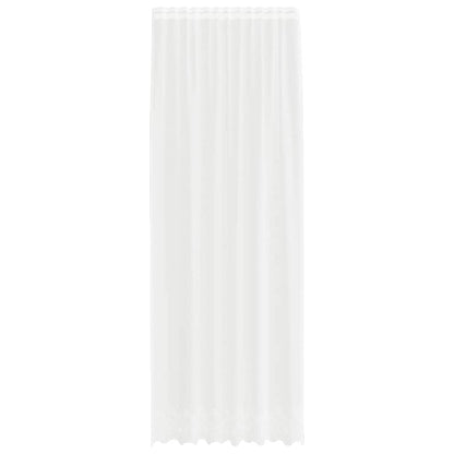 Tenda in Pizzo con tende Bianco 300 x 150 cm Poliestere