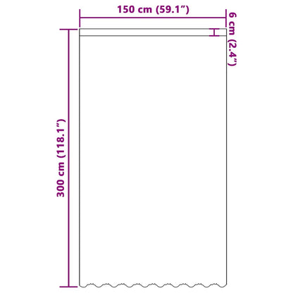 Tenda in Pizzo con tende Bianco 300 x 150 cm Poliestere