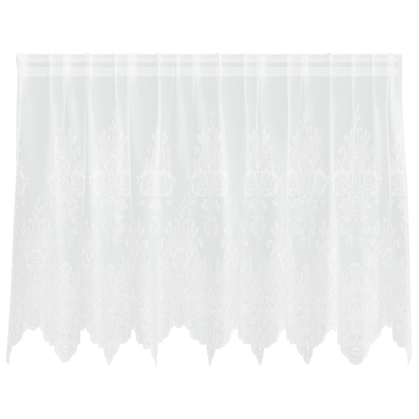 Tenda in Pizzo con tende Bianco 100 x 200 cm Poliestere | homemem39