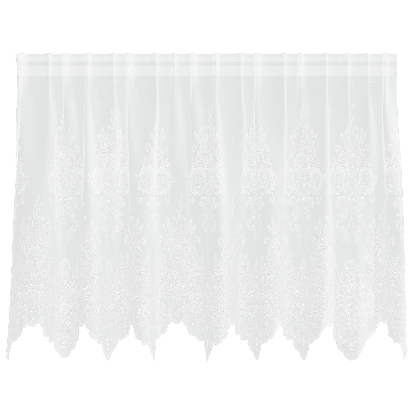 Tenda in Pizzo con tende Bianco 100 x 200 cm Poliestere | homemem39