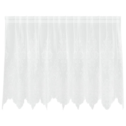 Tenda in Pizzo con tende Bianco 100 x 200 cm Poliestere | homemem39