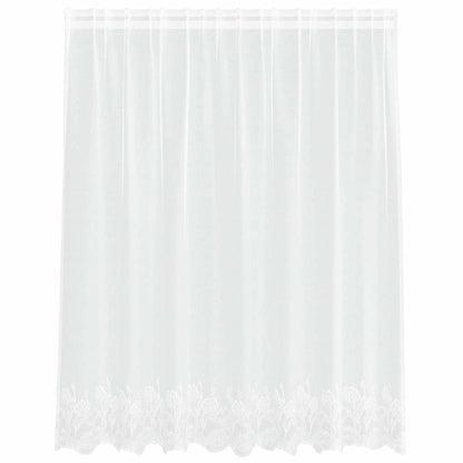 Tenda in Pizzo con tende Bianco 180 x 200 cm Poliestere