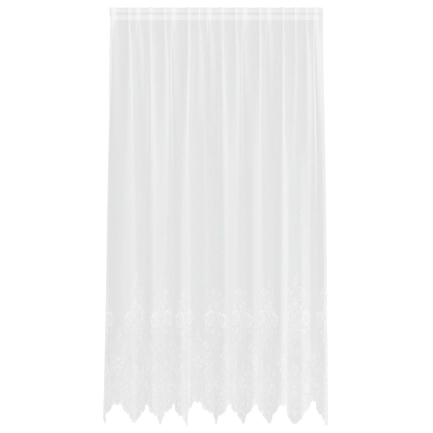 Tenda in Pizzo con tende Bianco 245 x 200 cm Poliestere