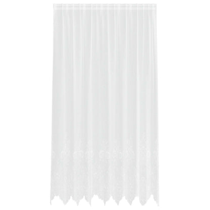 Tenda in Pizzo con tende Bianco 245 x 200 cm Poliestere