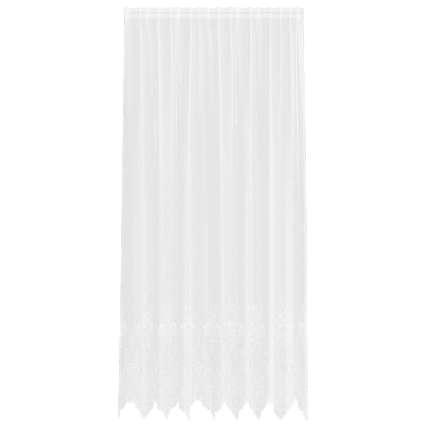 Tenda in Pizzo con tende Bianco 300 x 200 cm Poliestere | homemem39