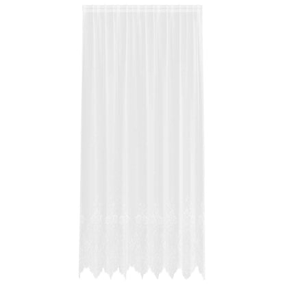 Tenda in Pizzo con tende Bianco 300 x 200 cm Poliestere | homemem39