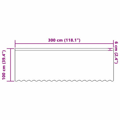 Tenda in Pizzo con tende Bianco 100 x 300 cm Poliestere