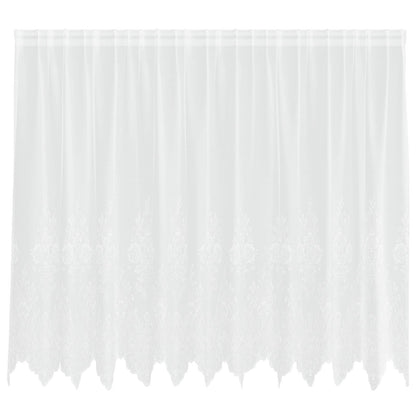 Tenda in Pizzo con tende Bianco 160 x 300 cm Poliestere | homemem39