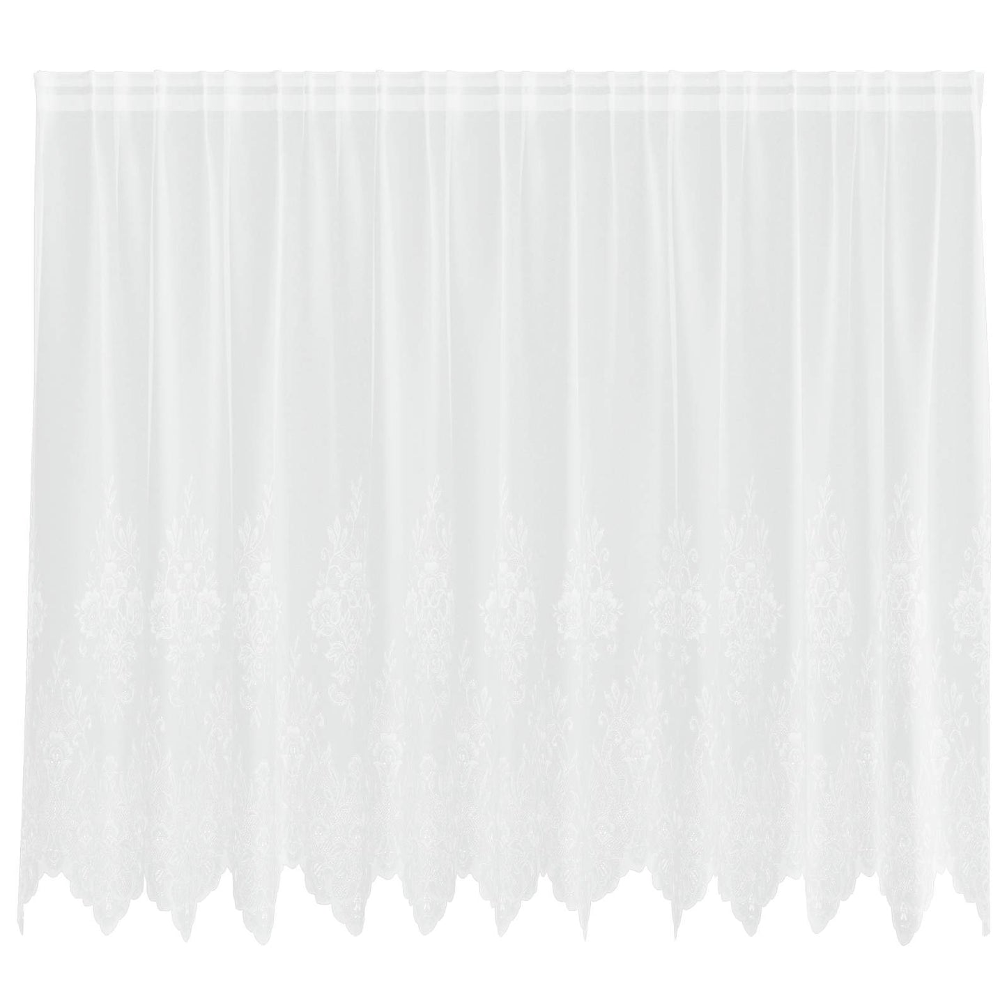 Tenda in Pizzo con tende Bianco 180 x 300 cm Poliestere | homemem39