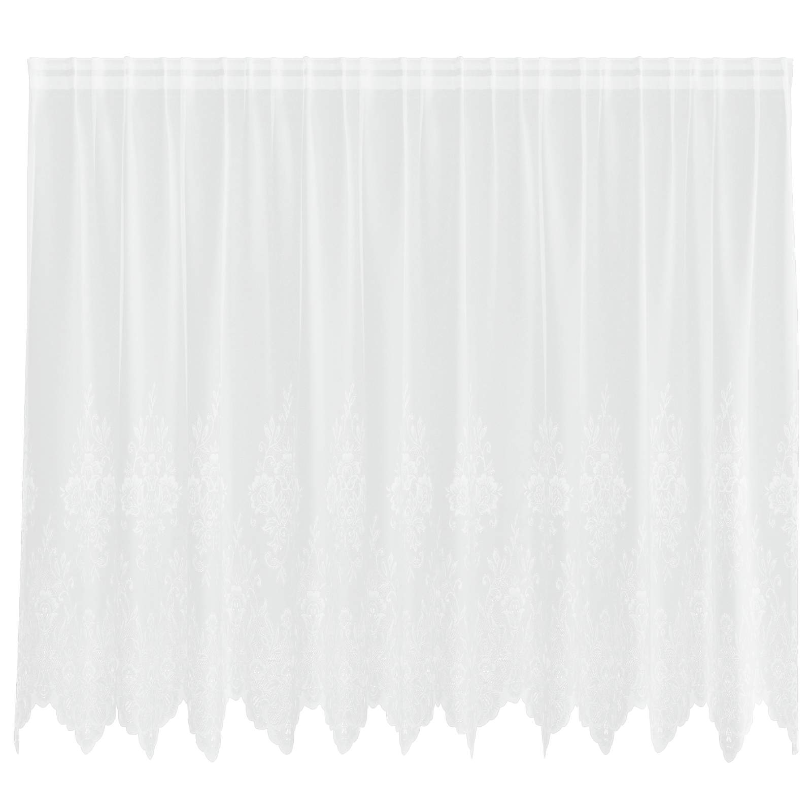 Tenda in Pizzo con tende Bianco 180 x 300 cm Poliestere | homemem39