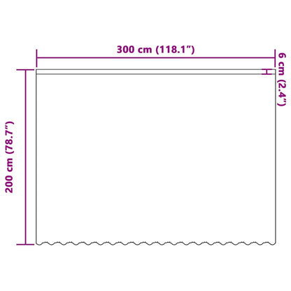 Tenda in Pizzo con tende Bianco 200 x 300 cm Poliestere
