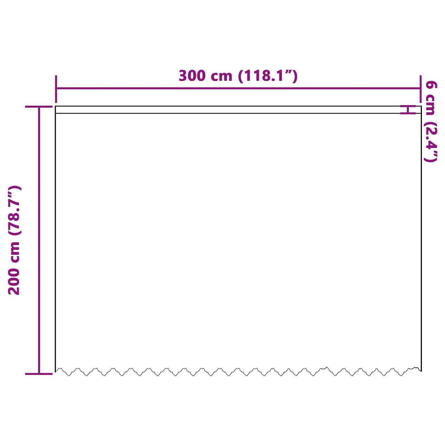 Tenda in Pizzo con tende Bianco 200 x 300 cm Poliestere | homemem39