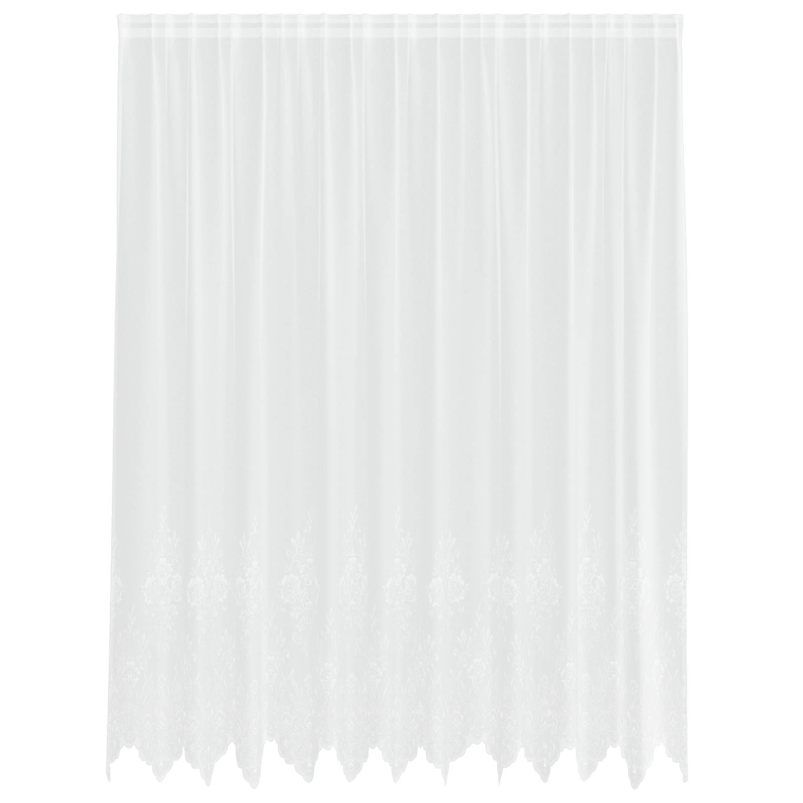Tenda in Pizzo con tende Bianco 240 x 300 cm Poliestere | homemem39