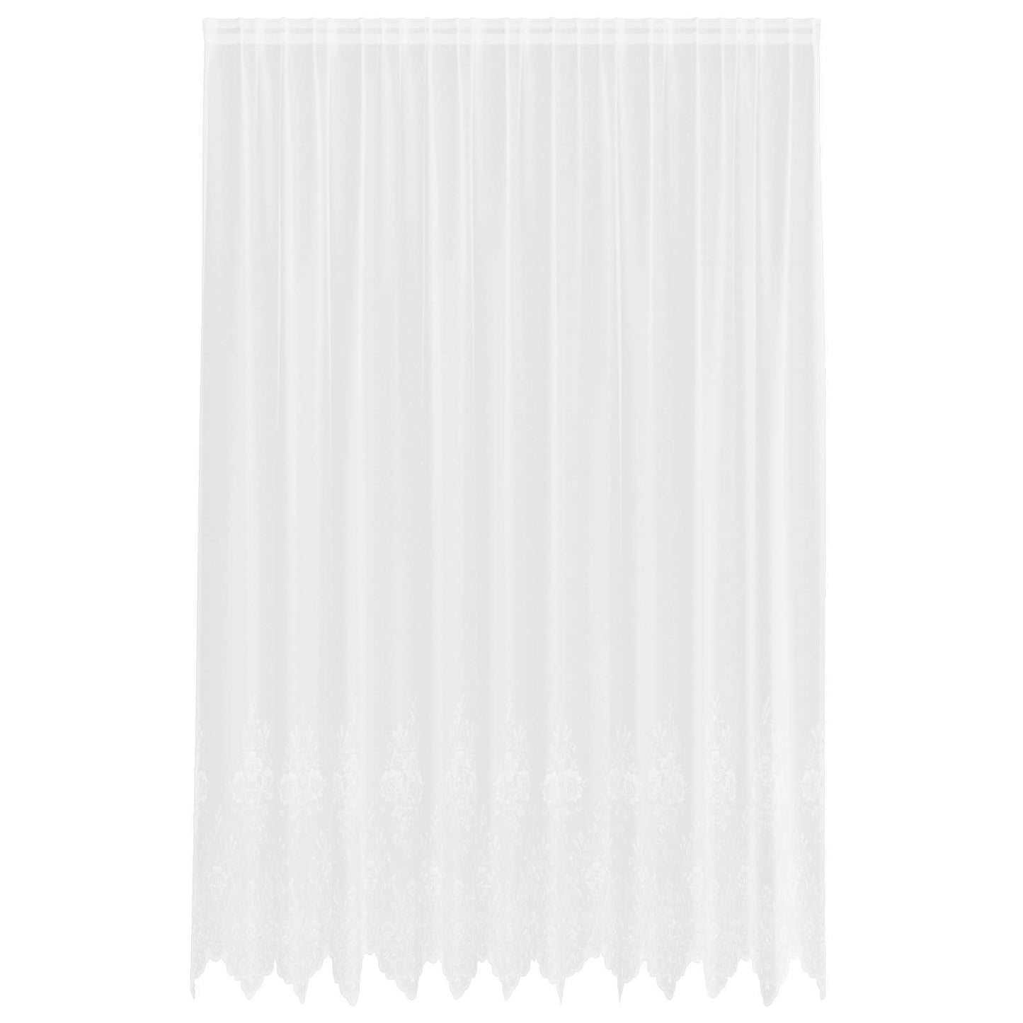 Tenda in Pizzo con tende Bianco 260 x 300 cm Poliestere | homemem39