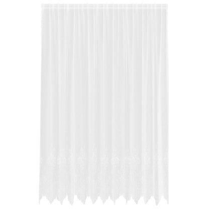 Tenda in Pizzo con tende Bianco 280 x 300 cm Poliestere | homemem39
