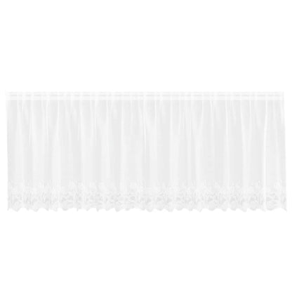 Tenda in Pizzo con tende Bianco 100 x 400 cm Poliestere