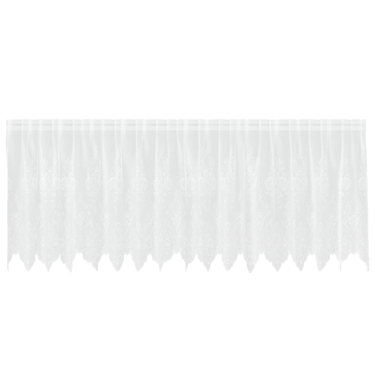 Tenda in Pizzo con tende Bianco 100 x 400 cm Poliestere | homemem39