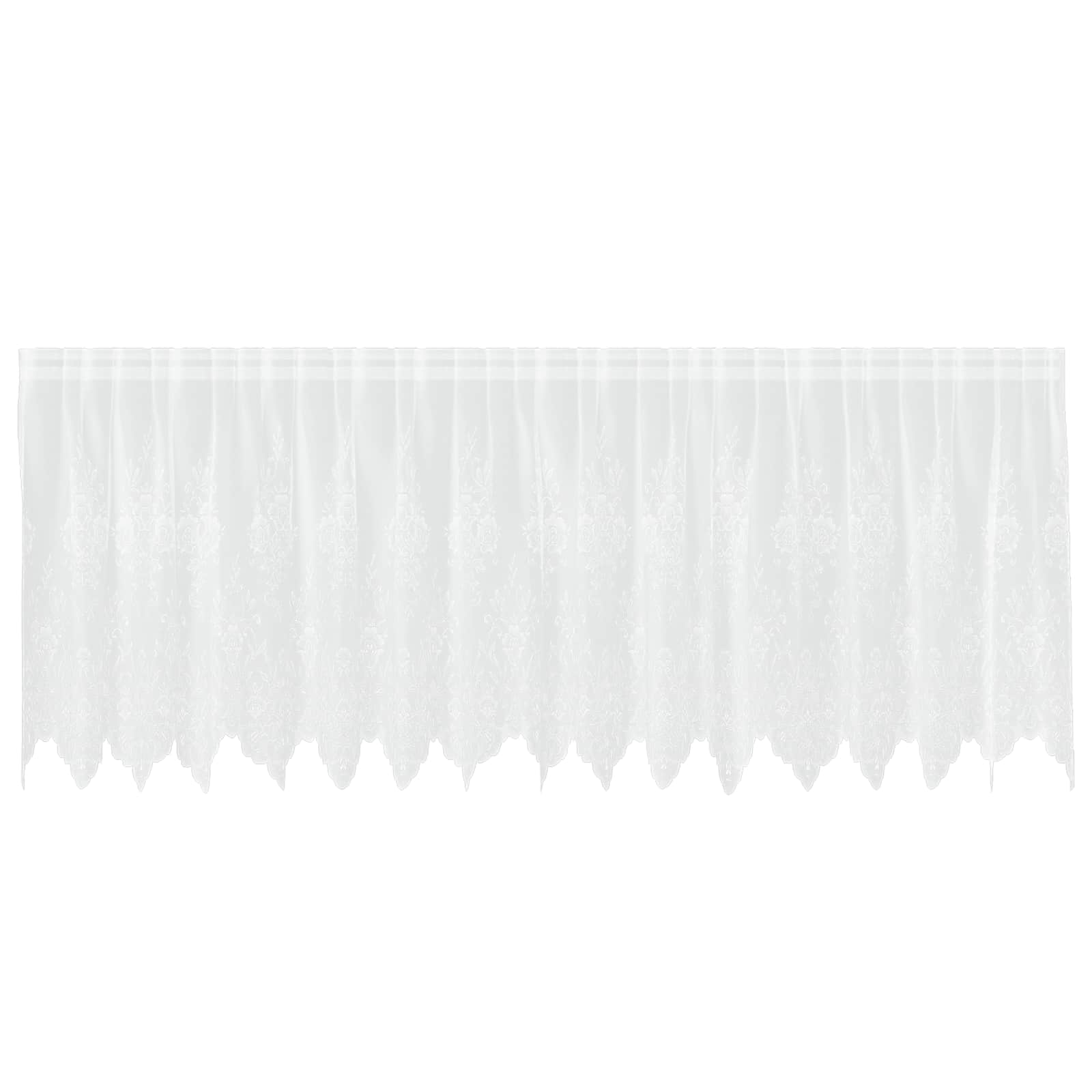 Tenda in Pizzo con tende Bianco 100 x 400 cm Poliestere | homemem39
