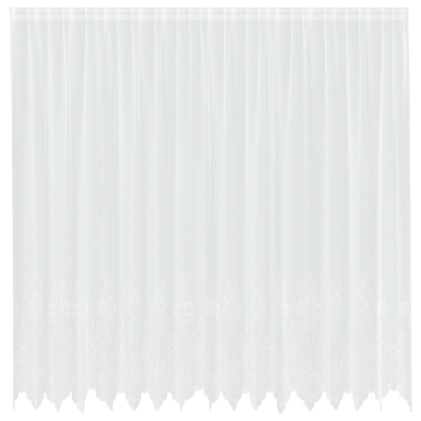 Tenda in Pizzo con tende Bianco 200 x 400 cm Poliestere | homemem39