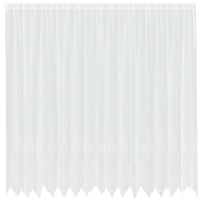 Tenda in Pizzo con tende Bianco 200 x 400 cm Poliestere | homemem39