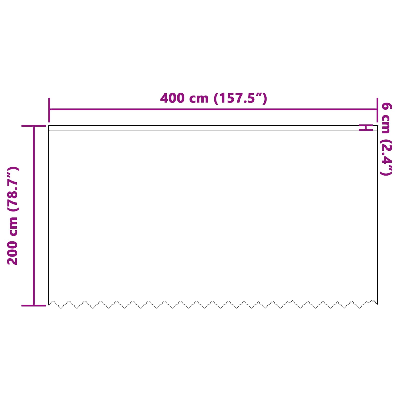 Tenda in Pizzo con tende Bianco 200 x 400 cm Poliestere | homemem39