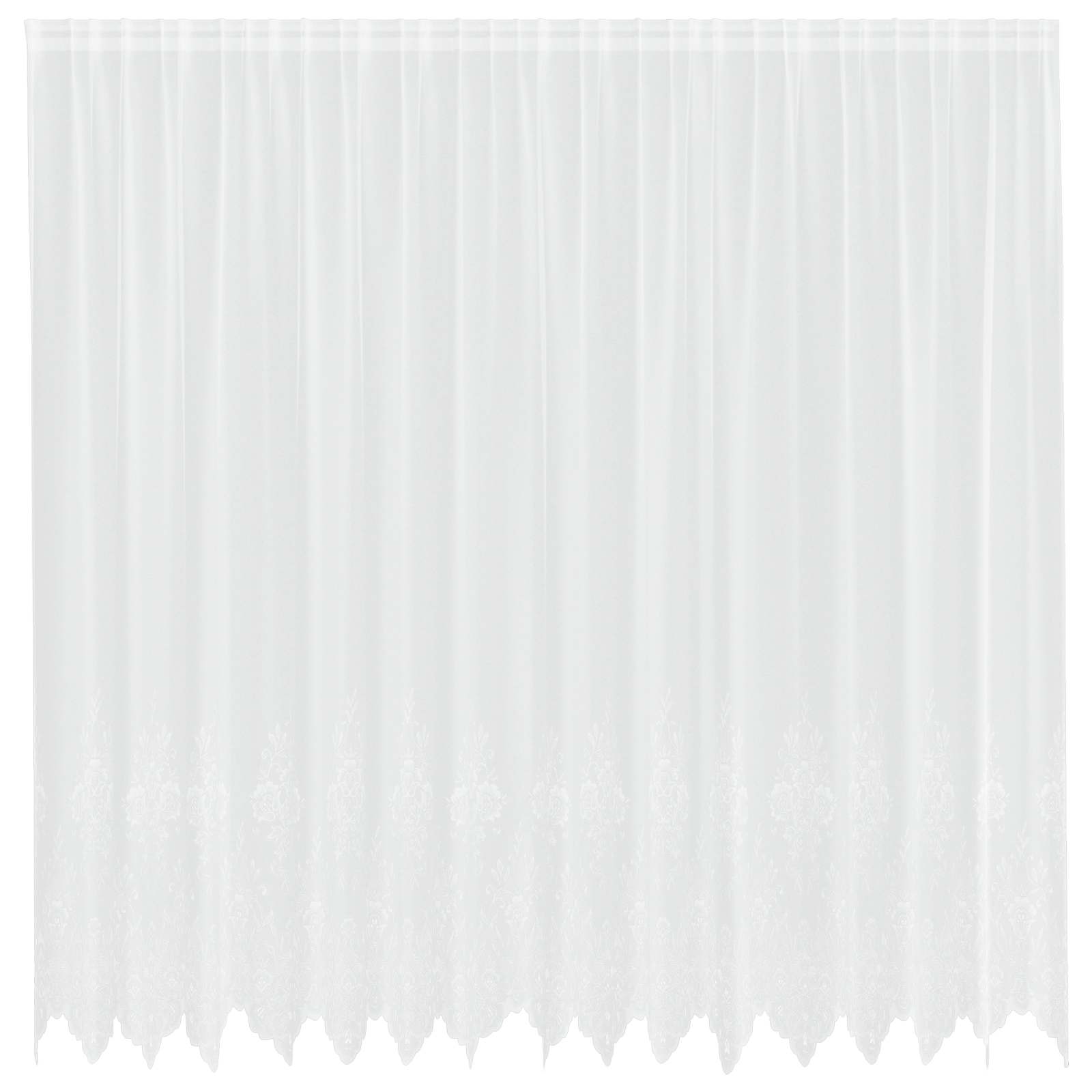 Tenda in Pizzo con tende Bianco 240 x 400 cm Poliestere | homemem39