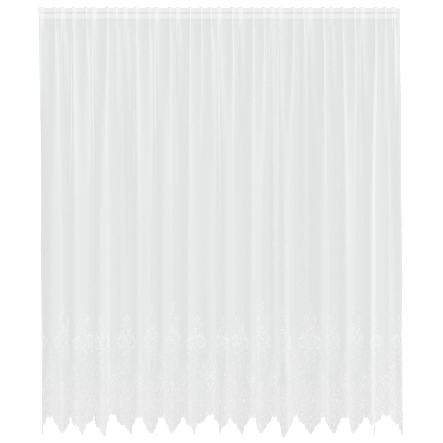 Tenda in Pizzo con tende Bianco 260 x 400 cm Poliestere | homemem39
