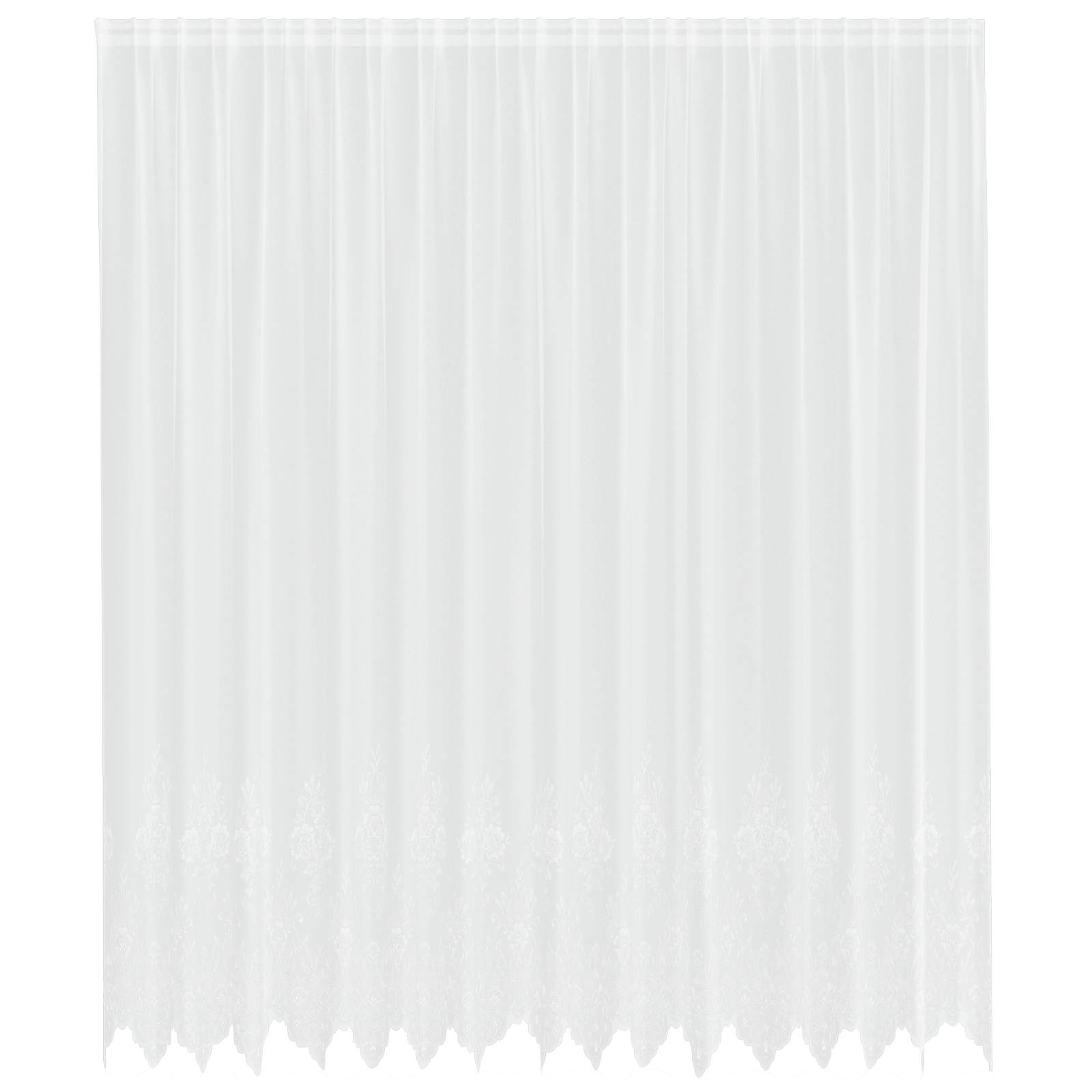 Tenda in Pizzo con tende Bianco 300 x 400 cm Poliestere | homemem39