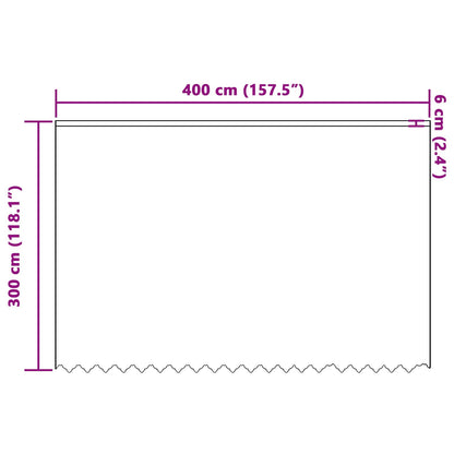Tenda in Pizzo con tende Bianco 300 x 400 cm Poliestere | homemem39