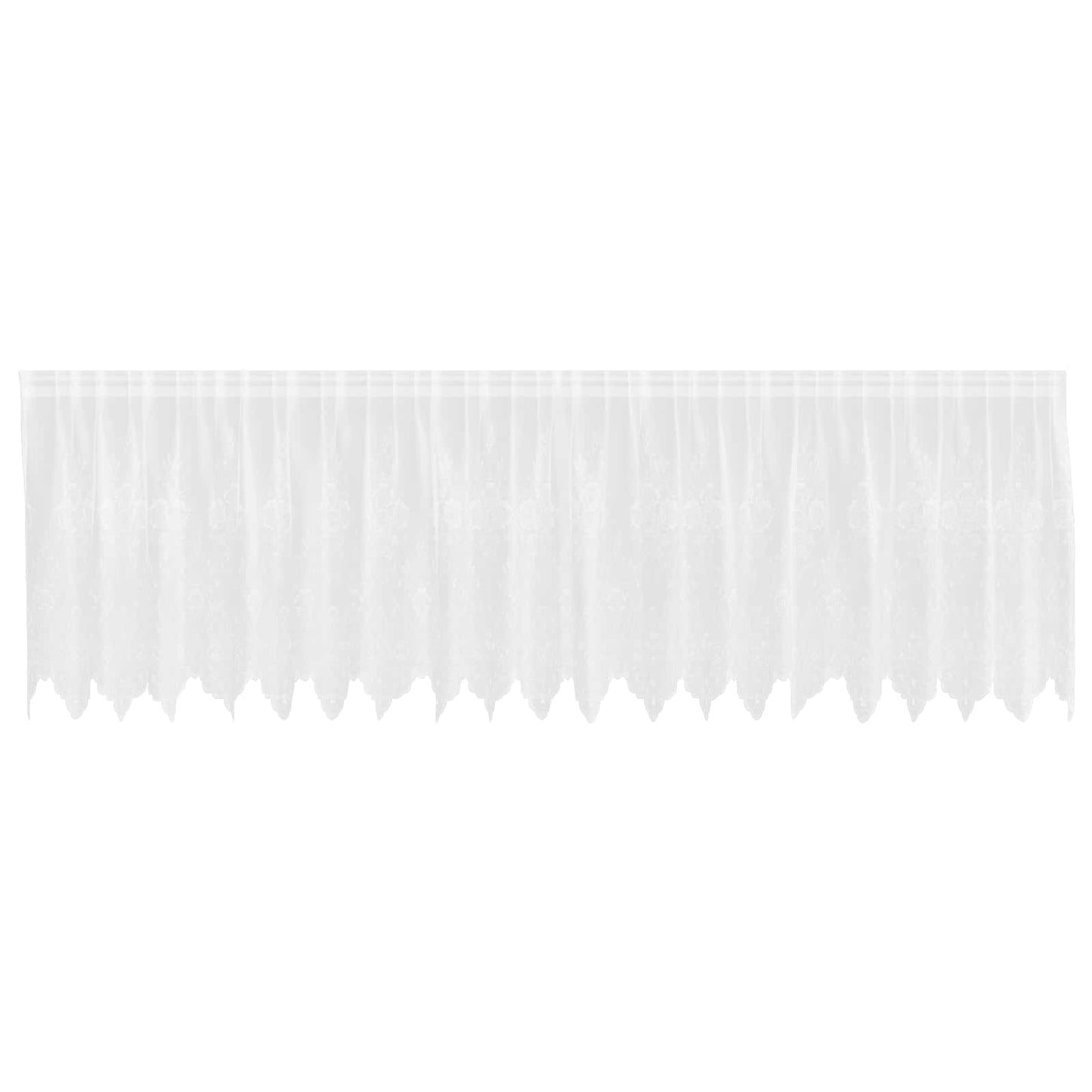 Tenda in Pizzo con tende Floreale Bianco 80 x 500 cm Poliestere | homemem39