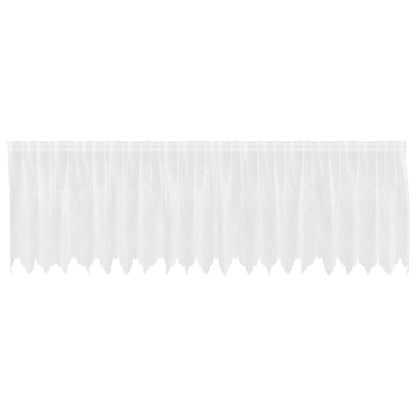 Tenda in Pizzo con tende Floreale Bianco 80 x 500 cm Poliestere | homemem39