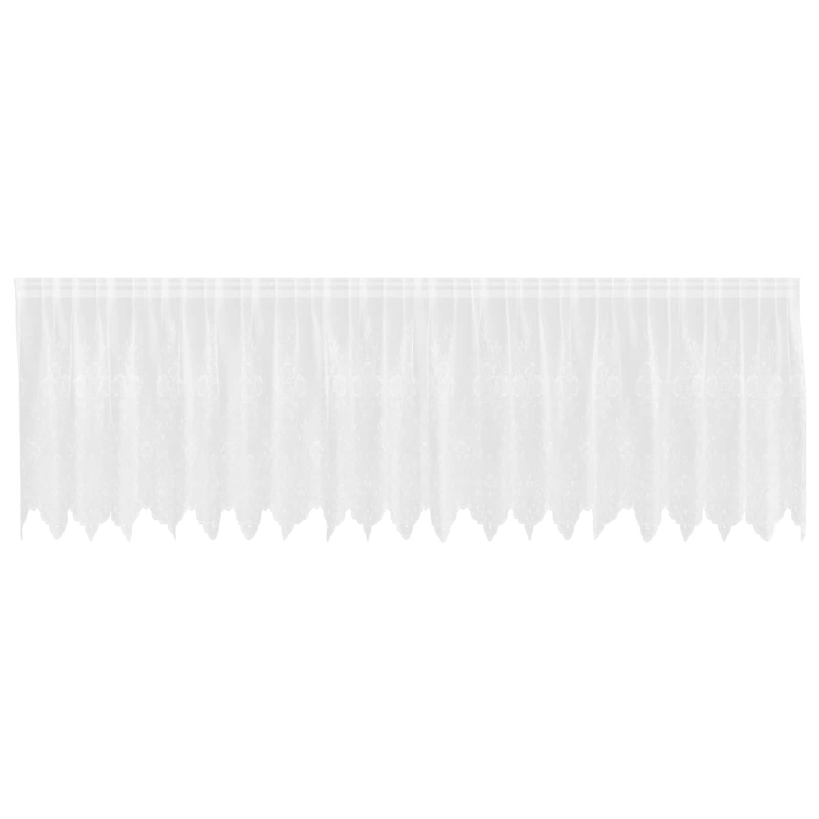 Tenda in Pizzo con tende Bianco 120 x 500 cm Poliestere | homemem39