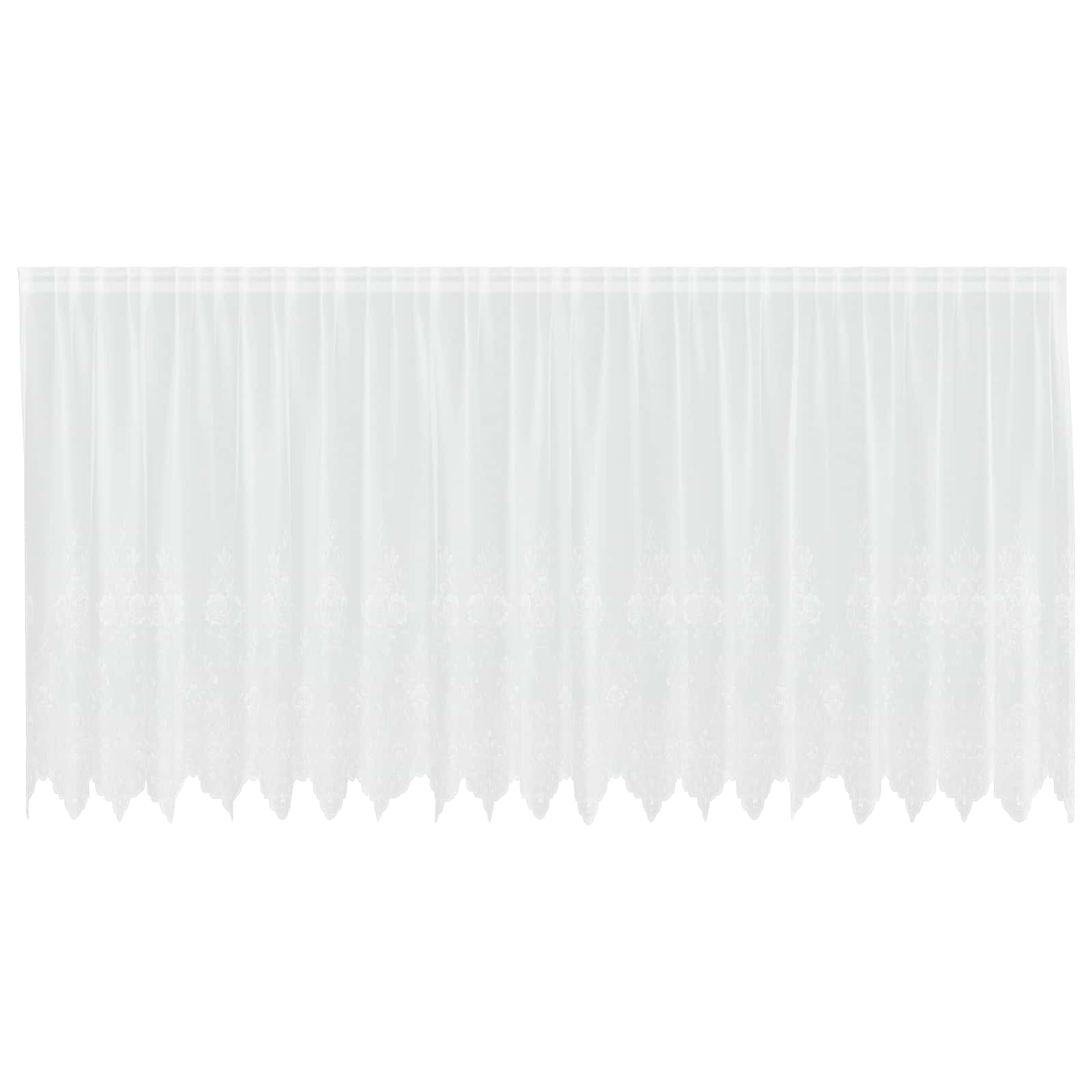 Tenda in Pizzo con tende Bianco 140 x 500 cm Poliestere | homemem39