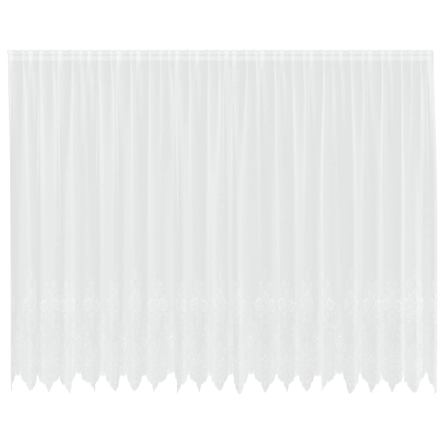 Tenda in Pizzo con tende Bianco 200 x 500 cm Poliestere | homemem39