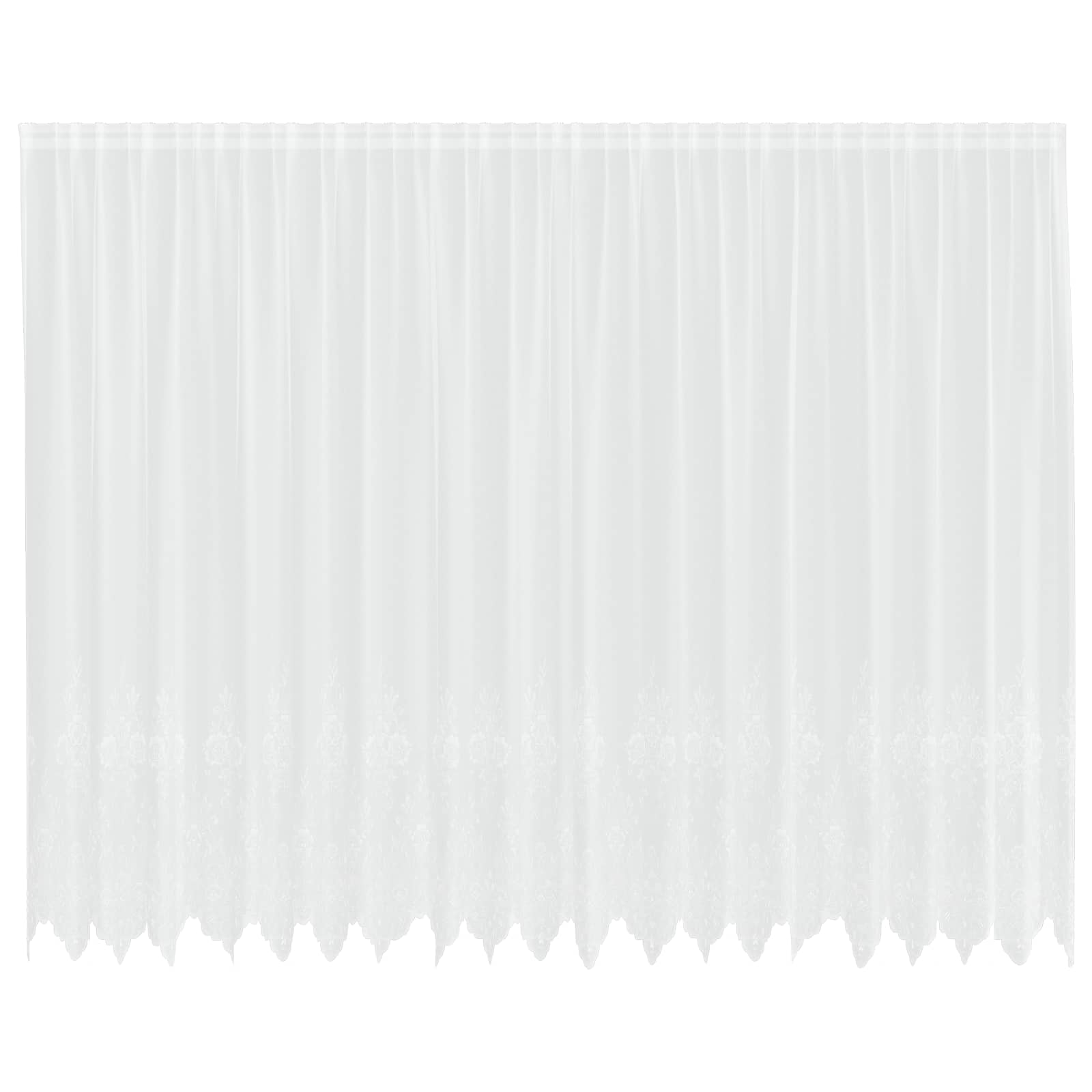 Tenda in Pizzo con tende Bianco 240 x 500 cm Poliestere | homemem39