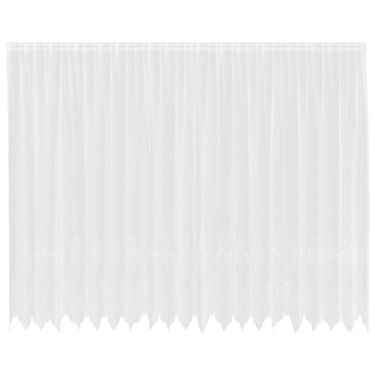 Tenda in Pizzo con tende Bianco 240 x 500 cm Poliestere | homemem39