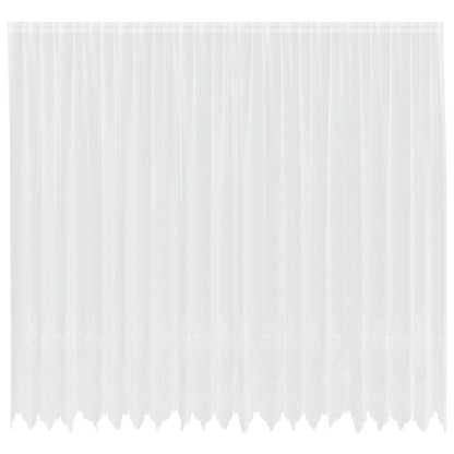 Tenda in Pizzo con tende Bianco 260 x 500 cm Poliestere | homemem39