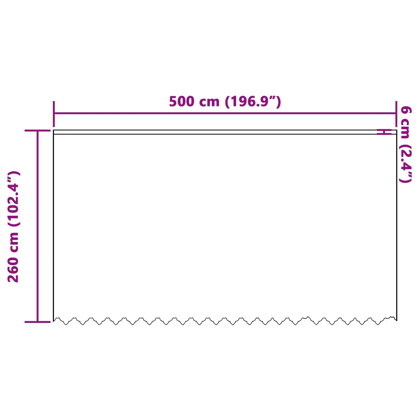Tenda in Pizzo con tende Bianco 260 x 500 cm Poliestere | homemem39