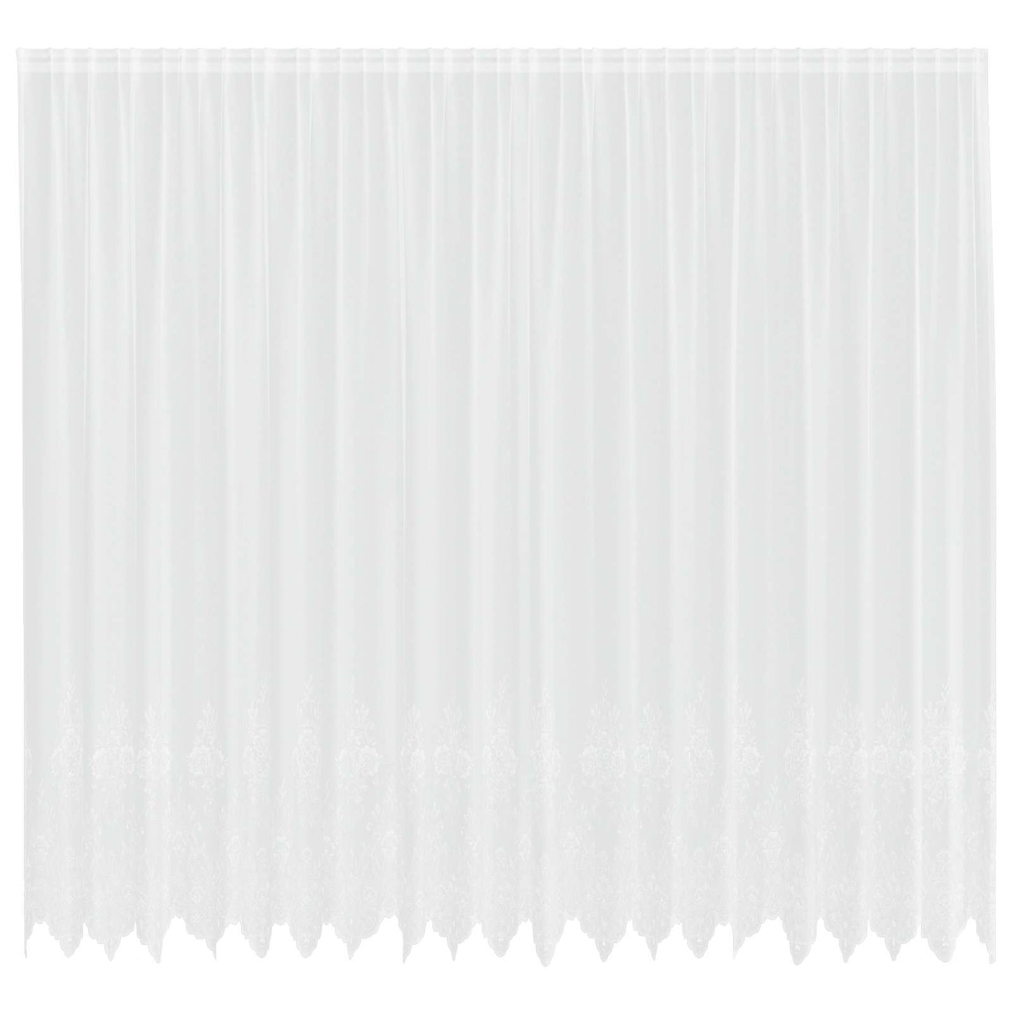 Tenda in Pizzo con tende Bianco 280 x 500 cm Poliestere | homemem39
