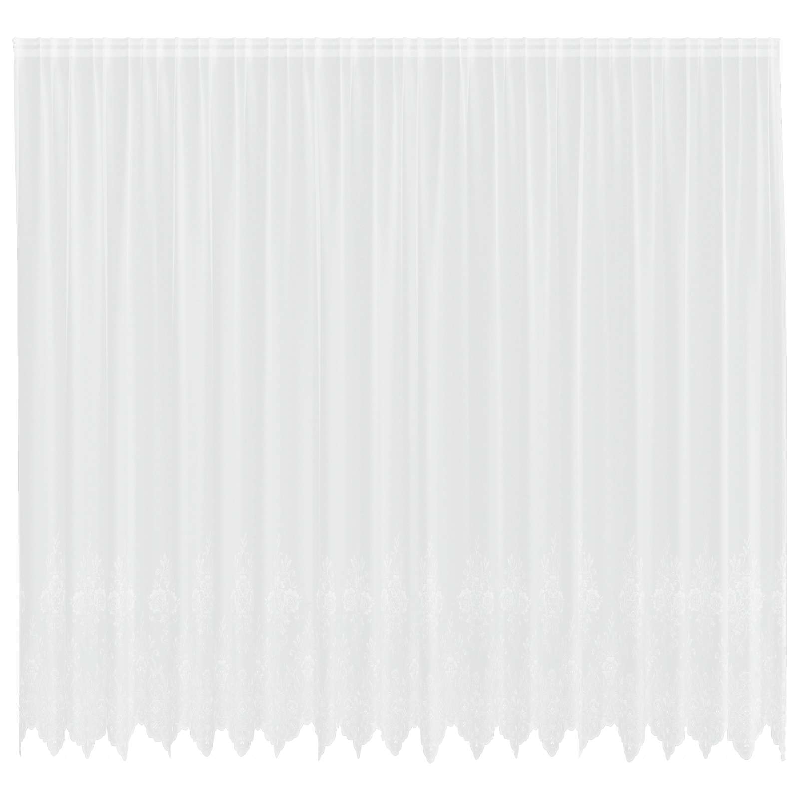 Tenda in Pizzo con tende Bianco 300 x 500 cm Poliestere | homemem39